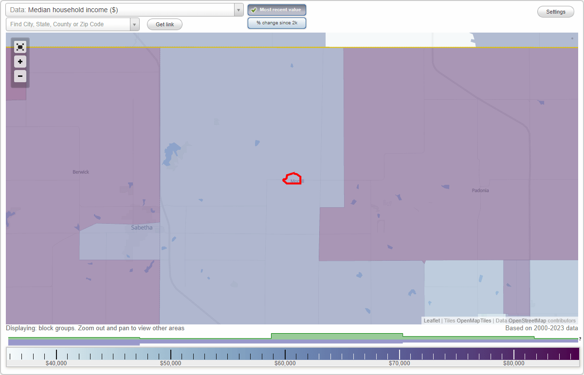 Morrill, Kansas (KS) map, earnings map, and wages data