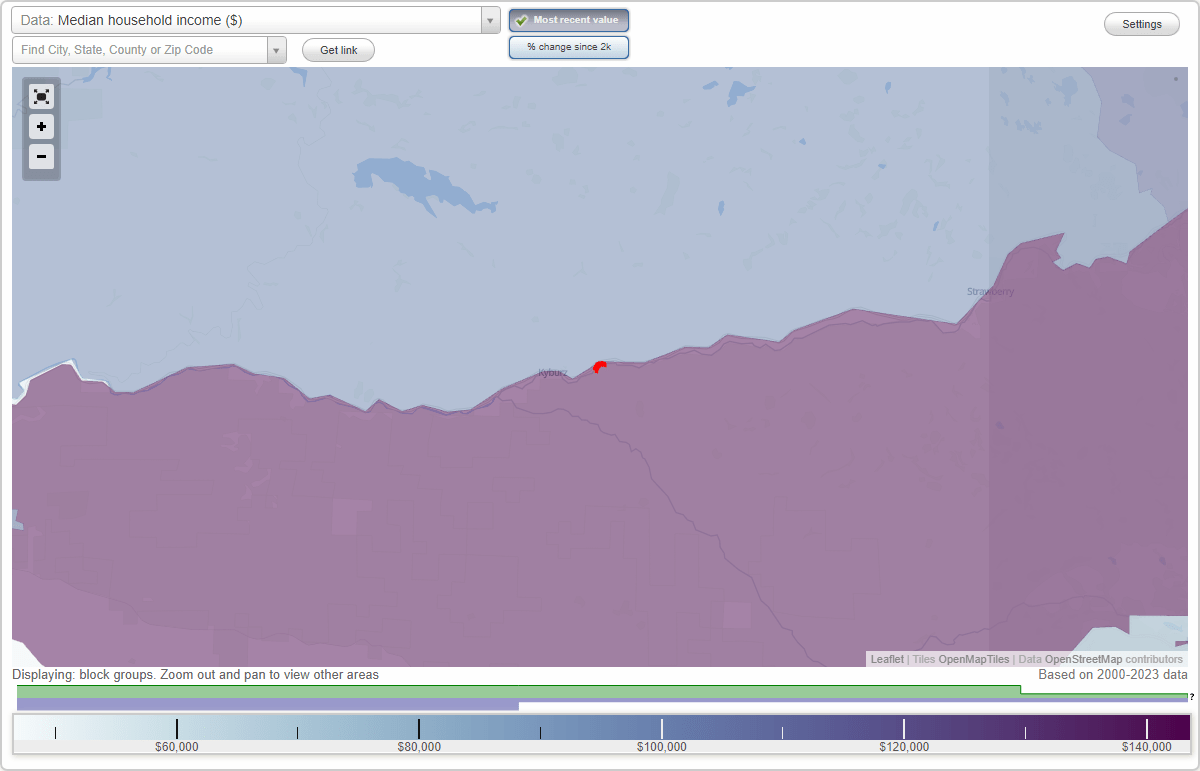 Riverside, California (CA) map, earnings map, and wages data