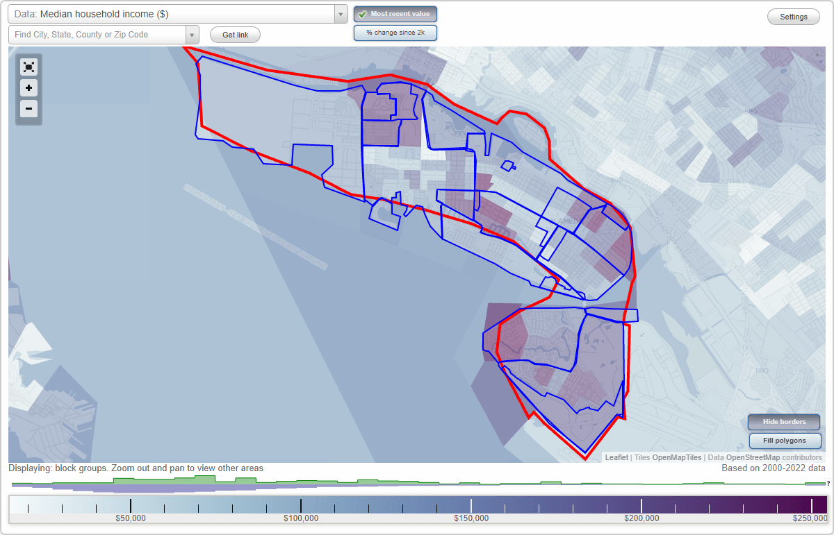 Alameda, CA Neighborhood Map House Prices, Occupations list