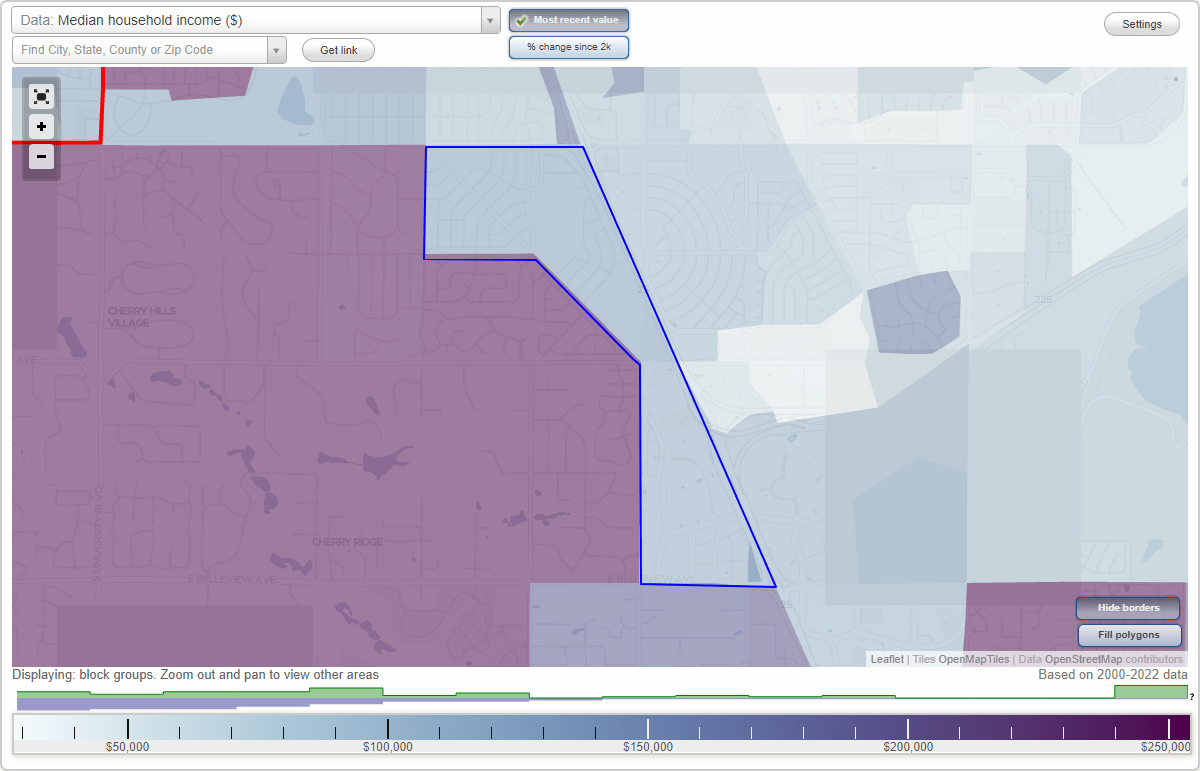 Englewood, CO Neighborhood Map House Prices, Occupations