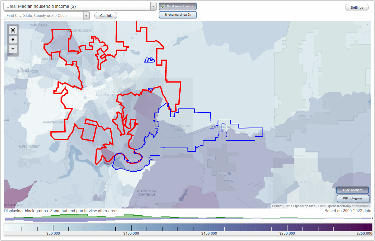 Escondido, CA Neighborhood Map House Prices, Occupations list of neighborhoods