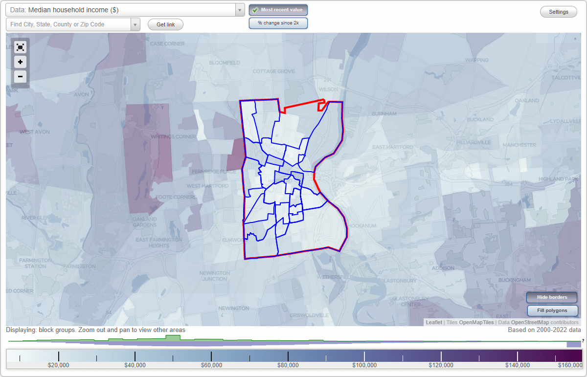 Hartford, CT Neighborhood Map House Prices, Occupations