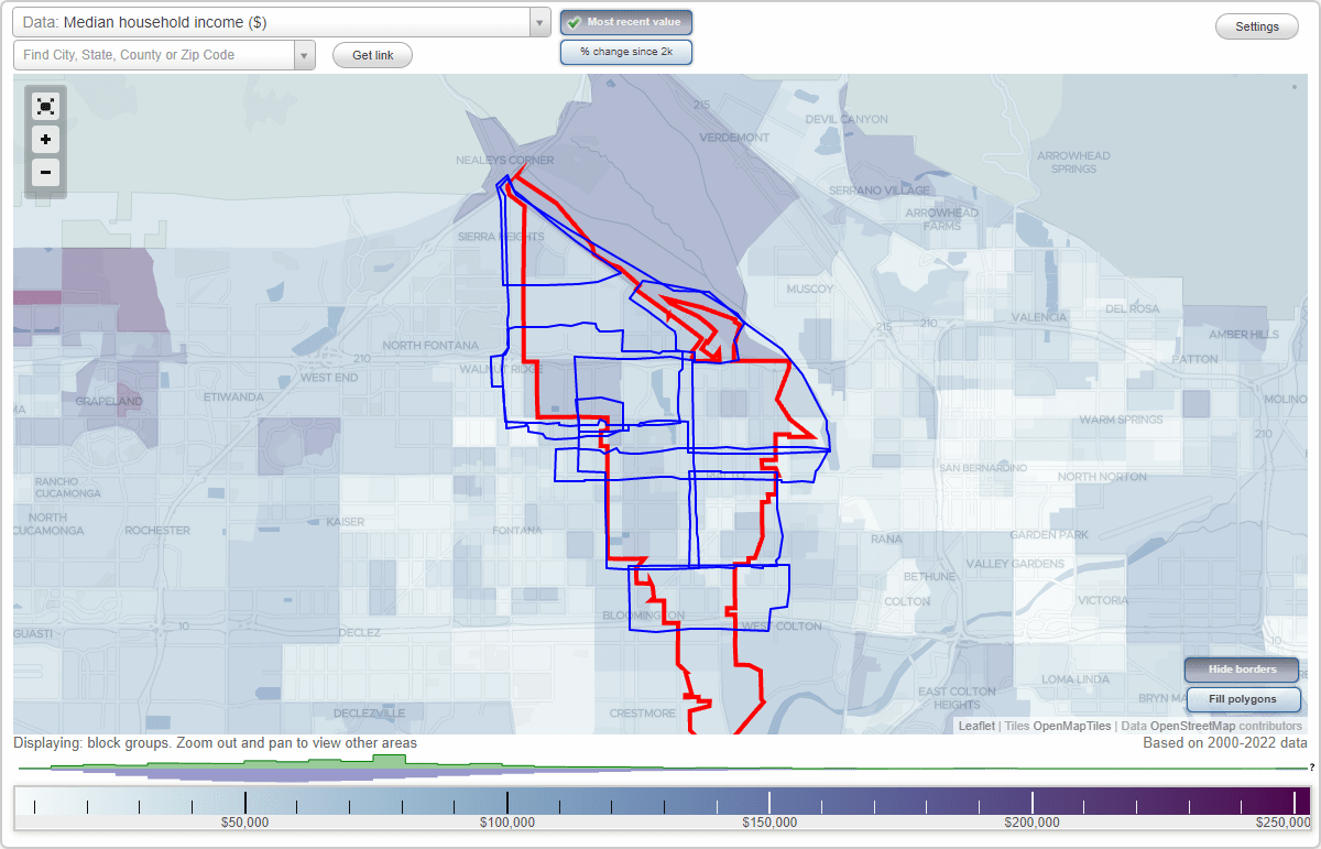 Rialto, CA Neighborhood Map House Prices, Occupations list