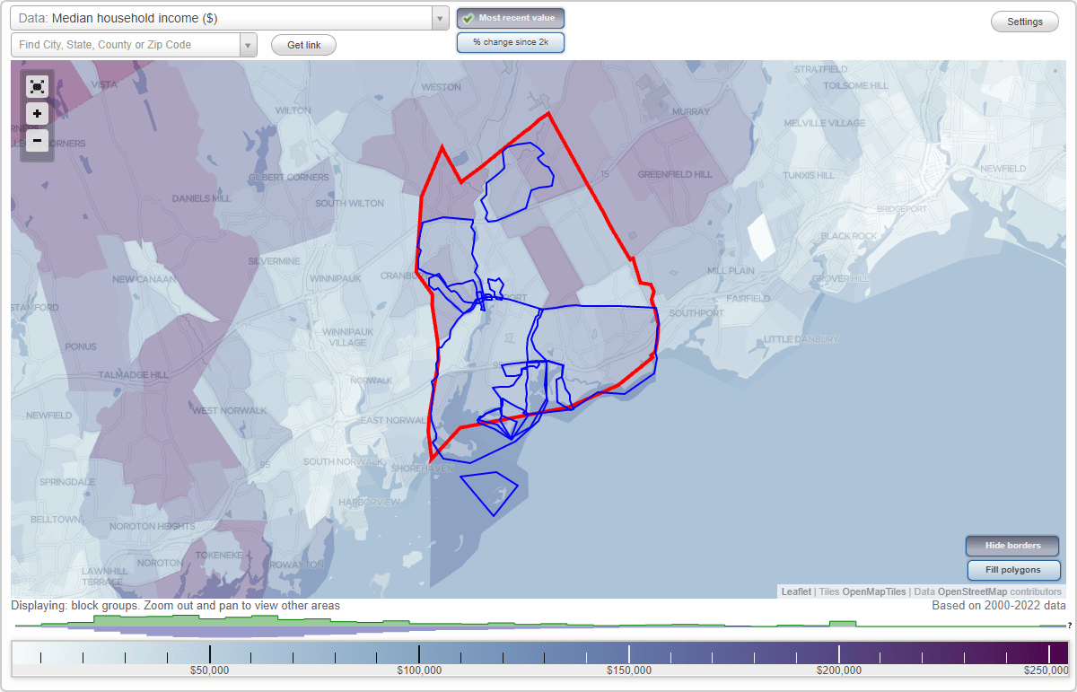 Westport, CT Neighborhood Map House Prices, Occupations