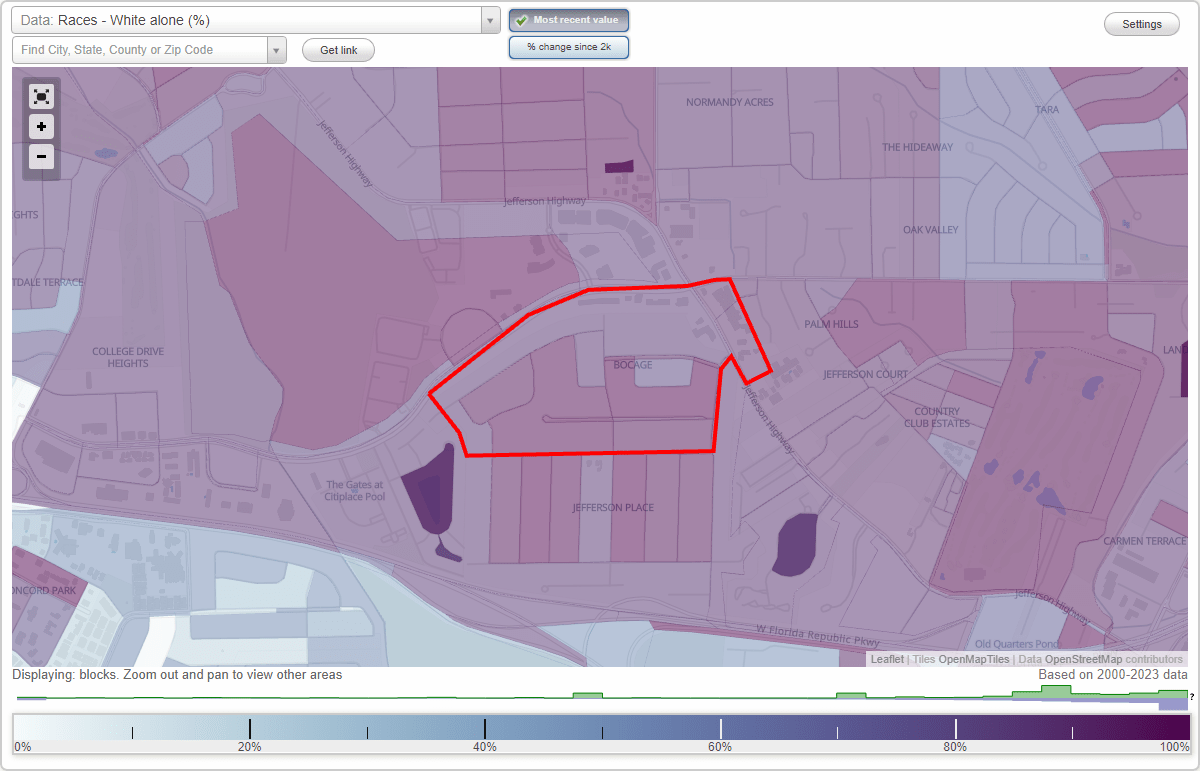 Bocage neighborhood in Baton Rouge, Louisiana (LA), 70809 subdivision