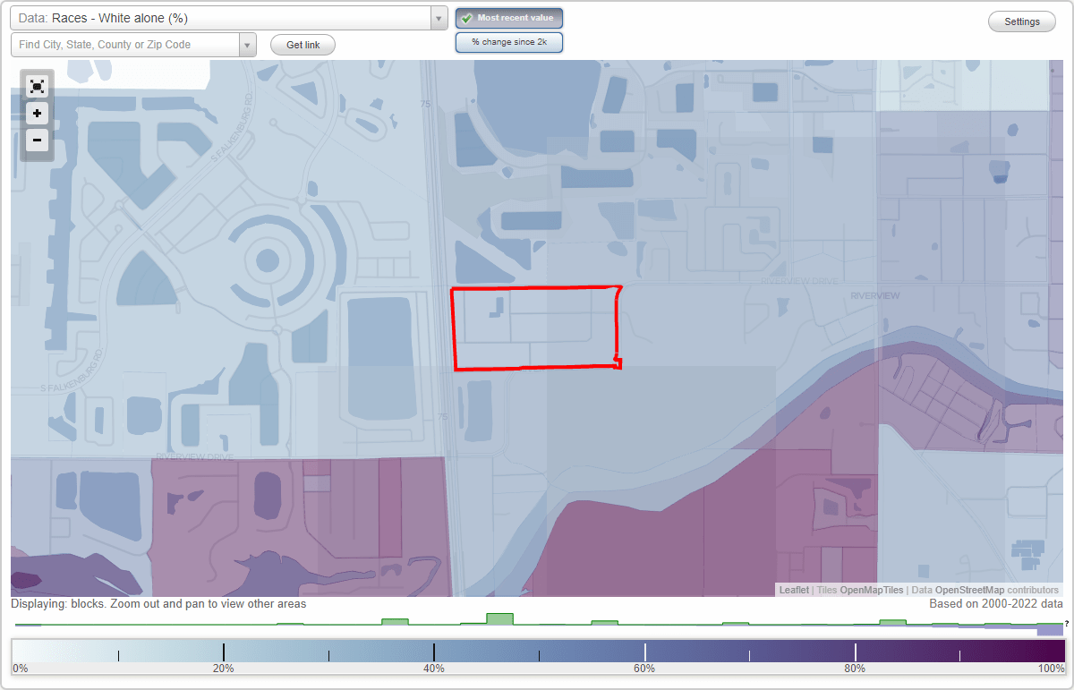 Byars Riverview Acres neighborhood in Riverview, Florida (FL), 33569