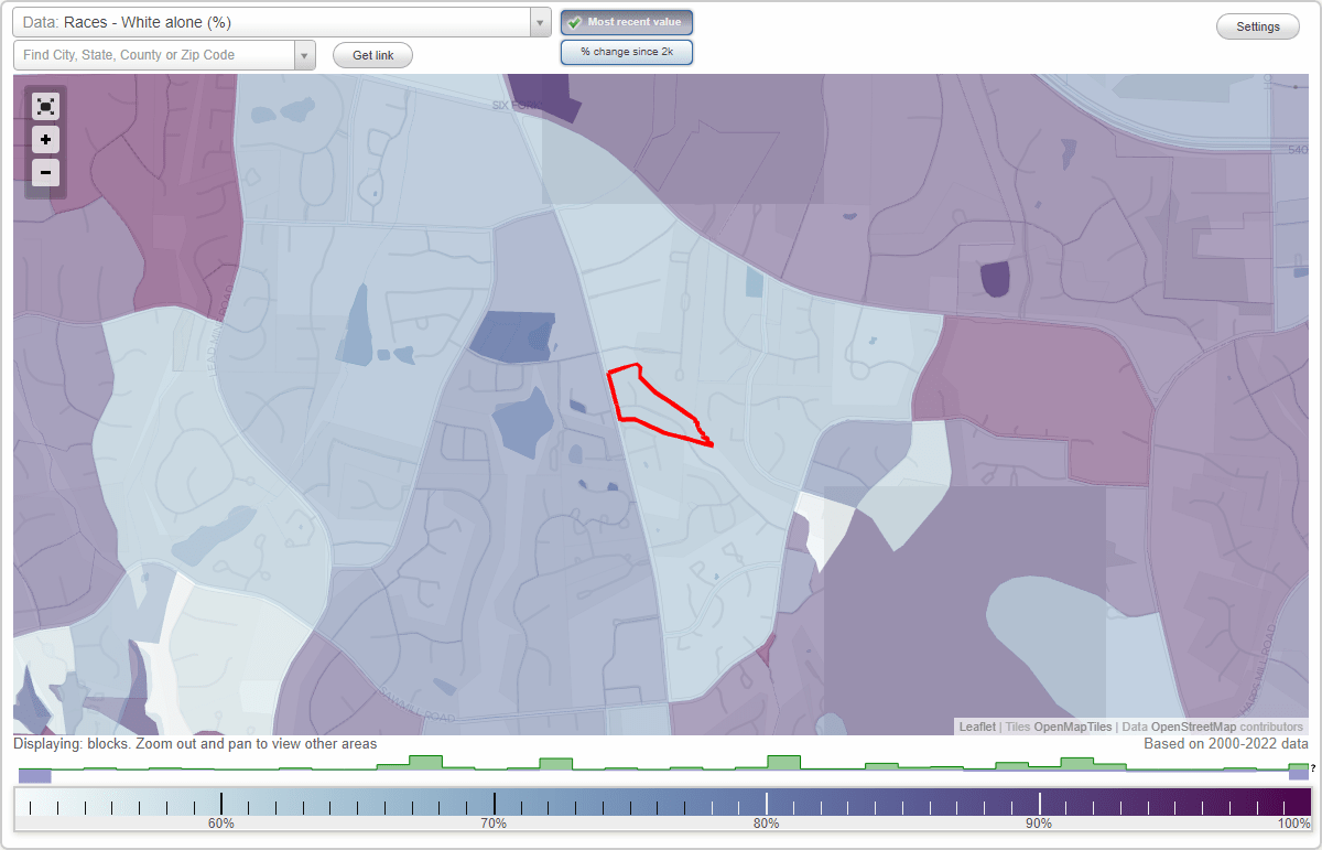 Dartmoor neighborhood in Raleigh, North Carolina (NC), 27615