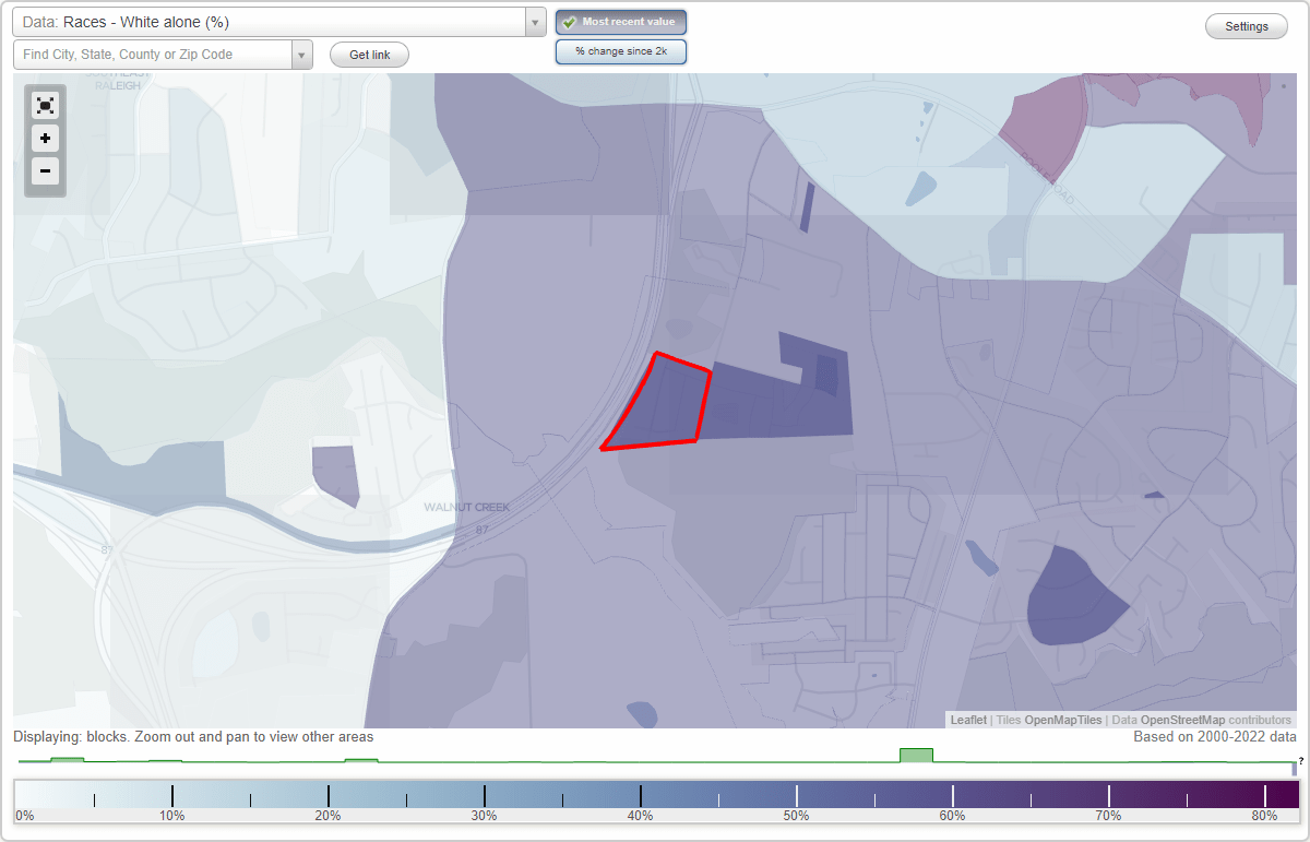 Dowling Ridge neighborhood in Raleigh, North Carolina (NC), 27610