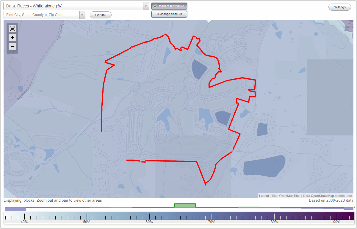 Eagle Ridge neighborhood in Raleigh, North Carolina (NC), 27603