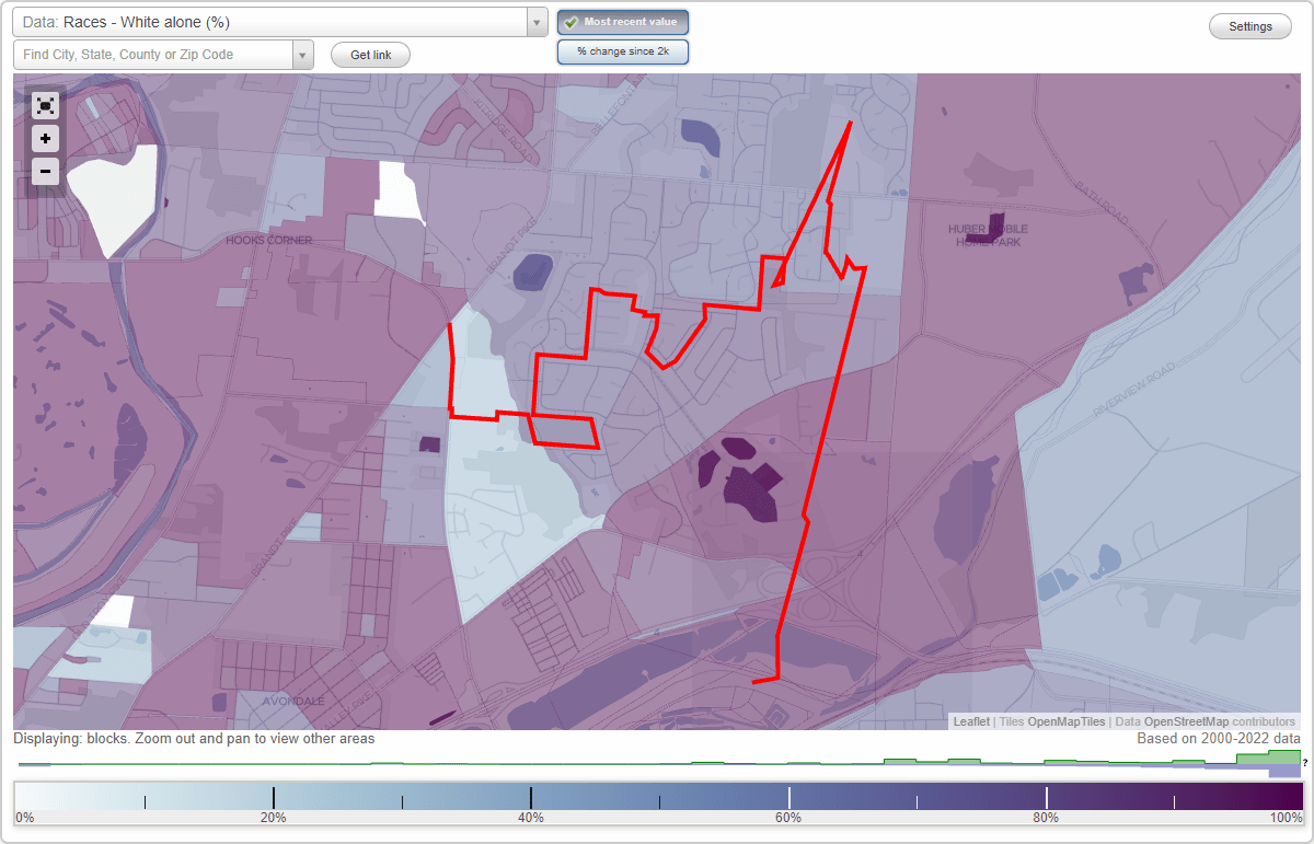 Forest Ridge (Quail Hollow) neighborhood in Dayton, Ohio (OH), 45424