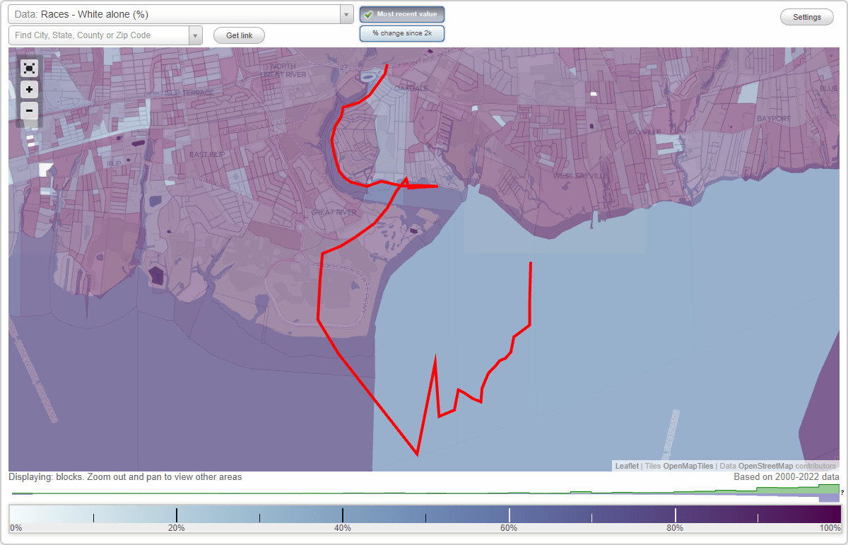 Great River neighborhood in Great River, New York (NY), 11730