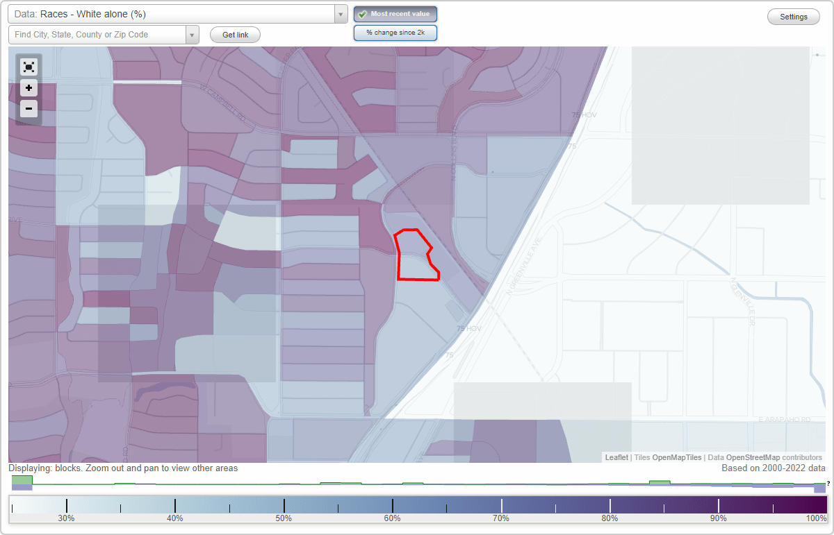 Richardson Crossing neighborhood in Richardson, Texas (TX), 75080
