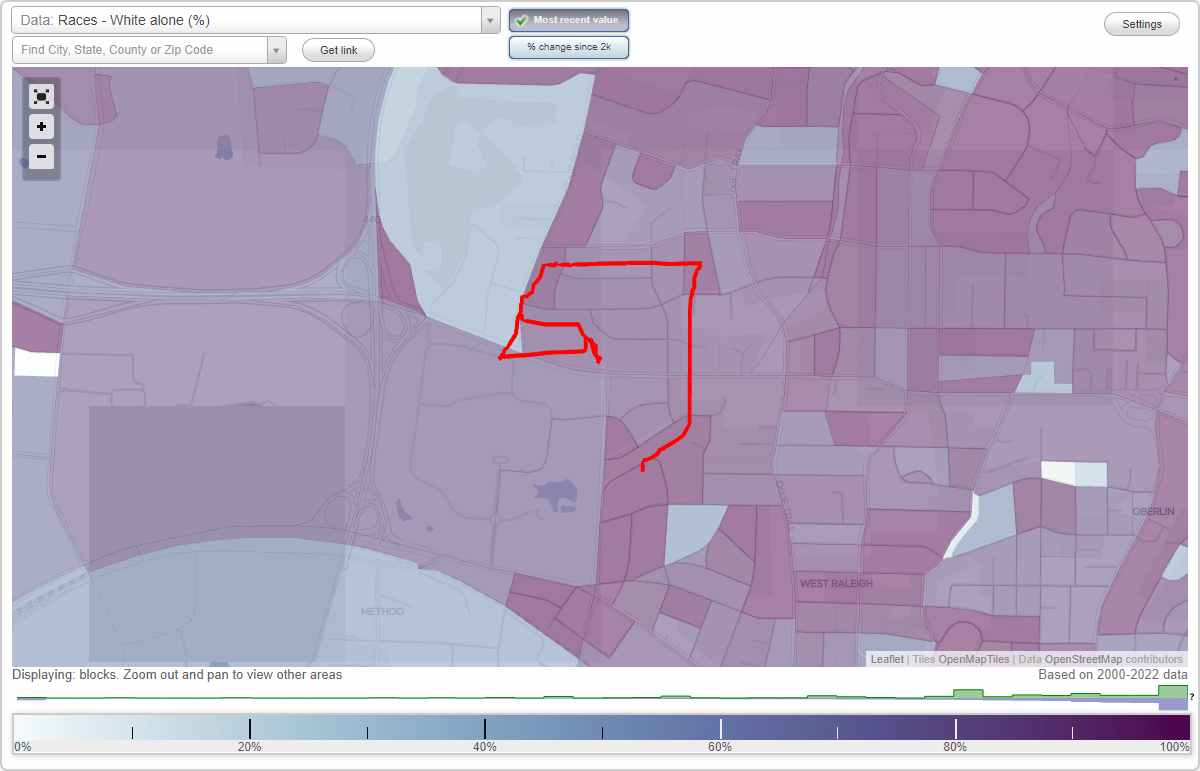 Ridgewood neighborhood in Raleigh, North Carolina (NC), 27607