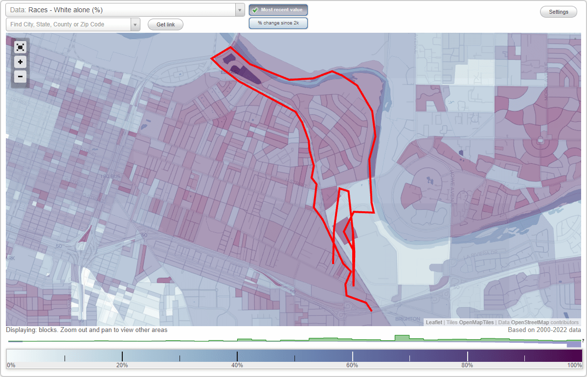 River Park neighborhood in Sacramento, California (CA), 95819