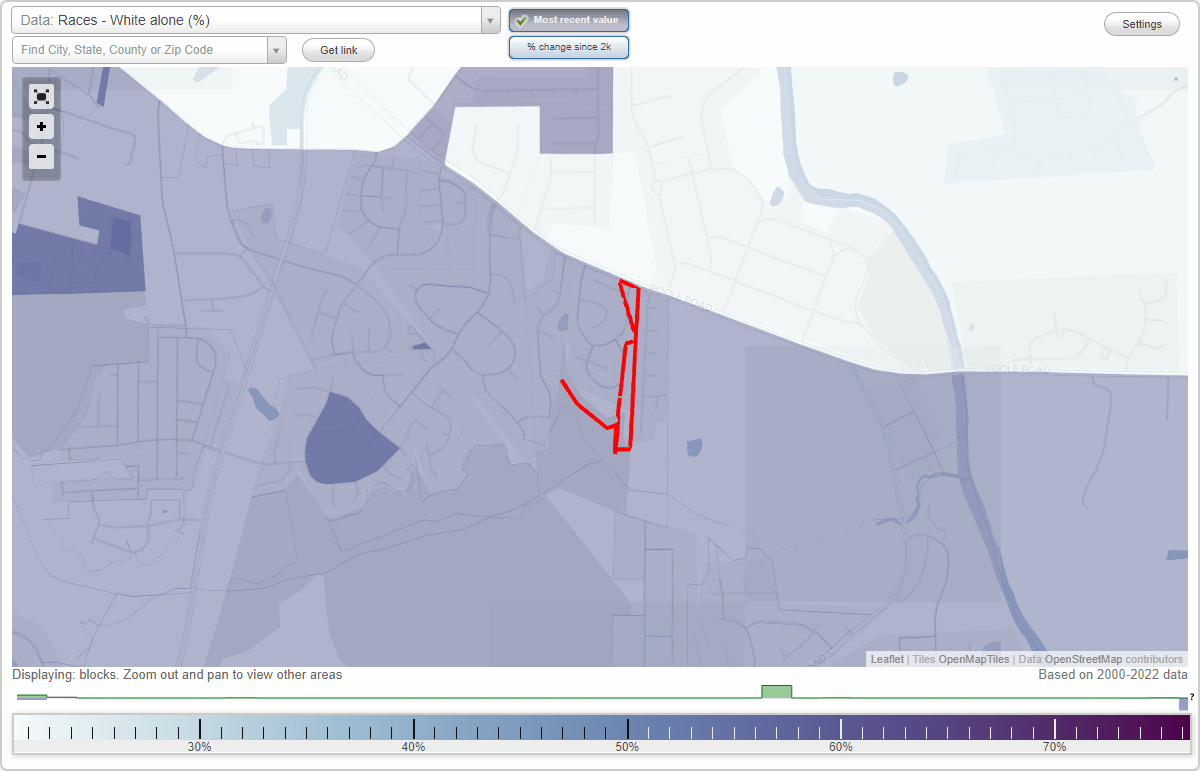 Riverknoll neighborhood in Raleigh, North Carolina (NC), 27610