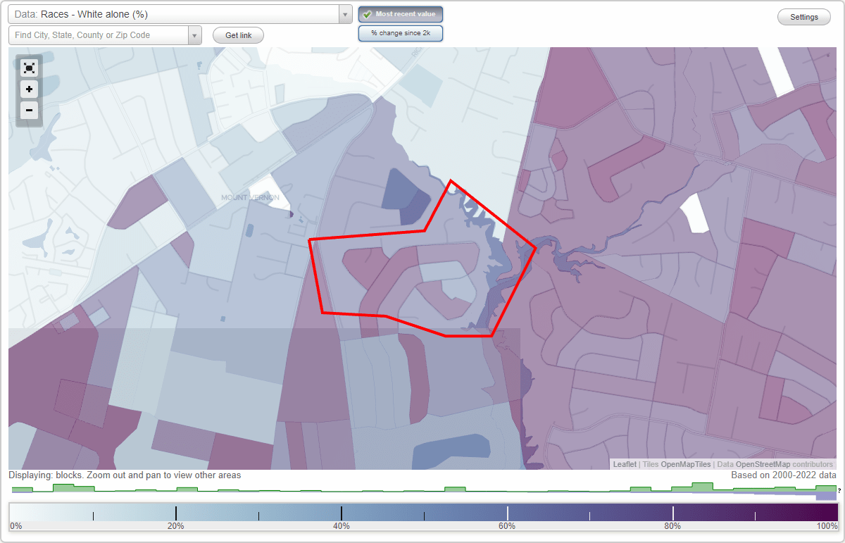 Riverside Estates neighborhood in Alexandria, Virginia (VA), 22308