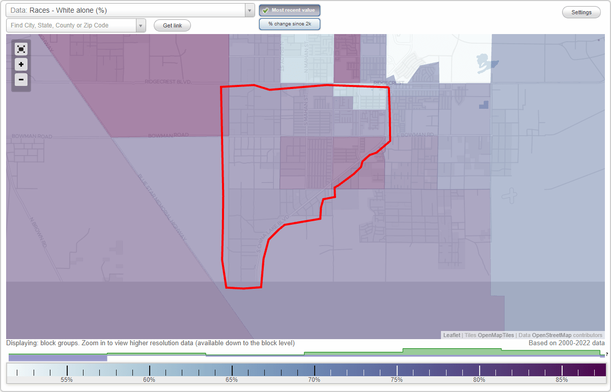 Southwest Ridgecrest (Southwest) neighborhood in Ridgecrest, California