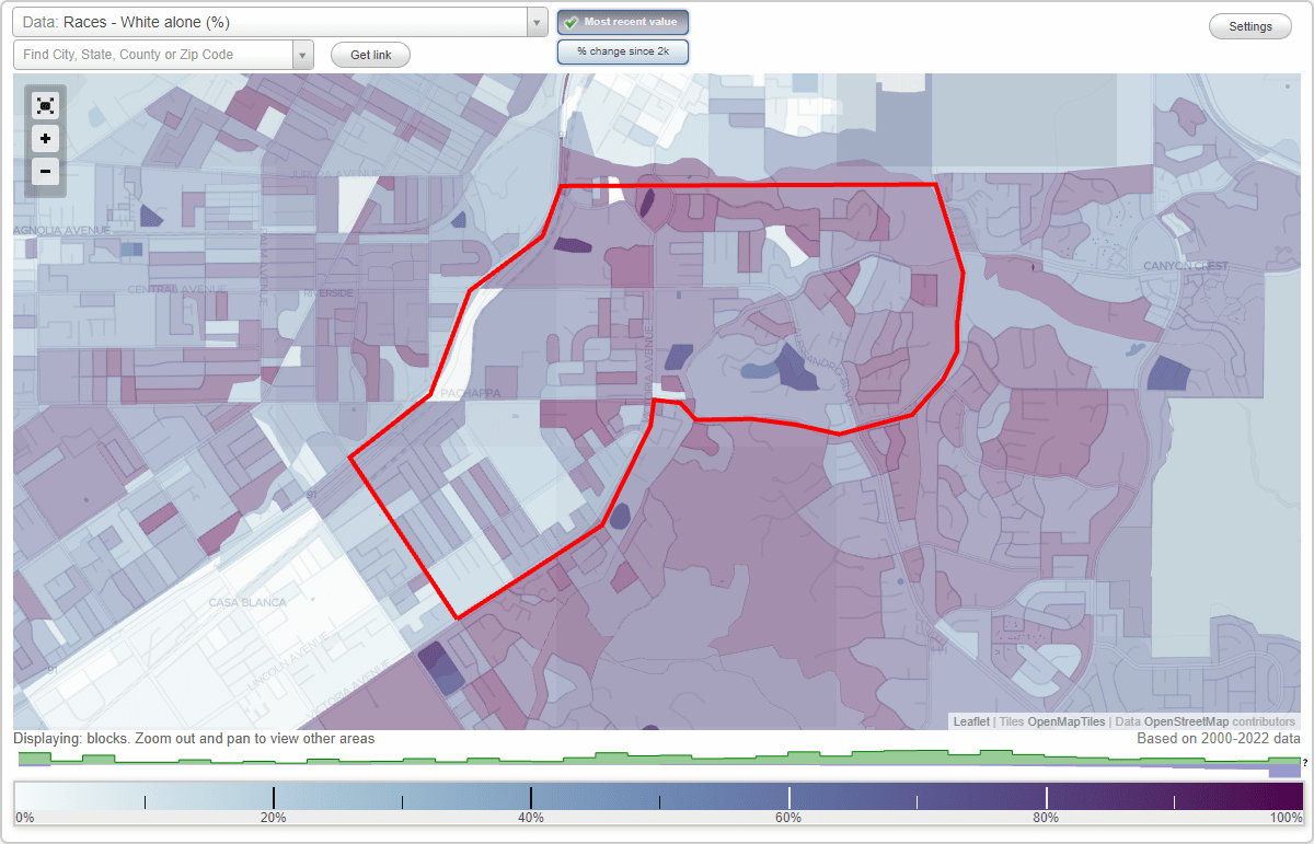 Victoria neighborhood in Riverside, California (CA), 92506 subdivision