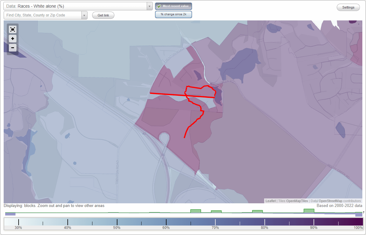 Weldon Ridge neighborhood in Raleigh, North Carolina (NC), 27607