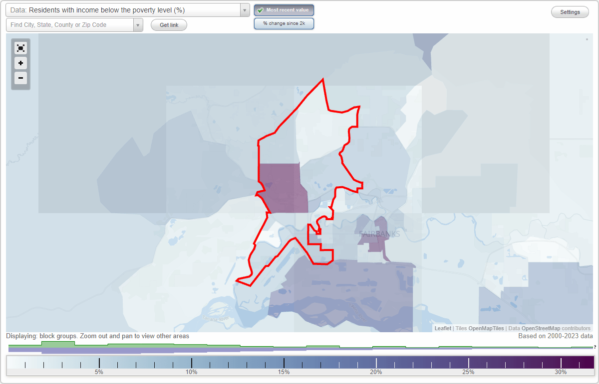 College, Alaska (AK) poverty rate data information about poor and low