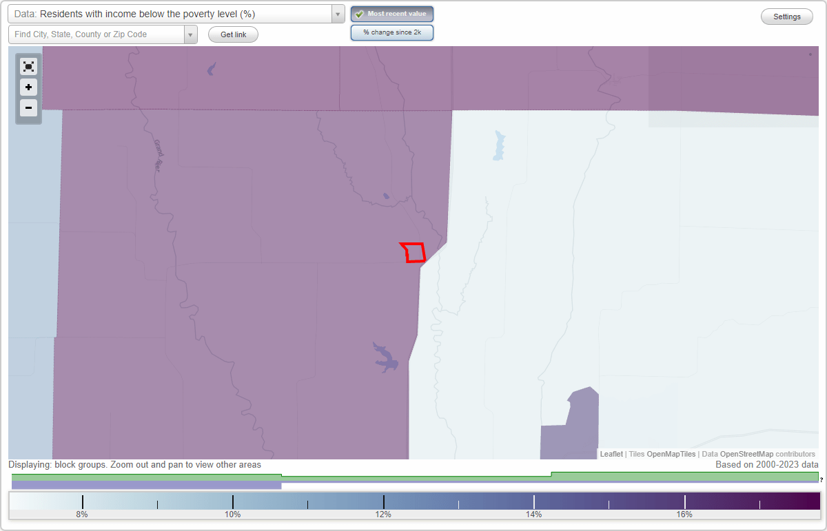 Gentry, Missouri (MO) poverty rate data information about poor and
