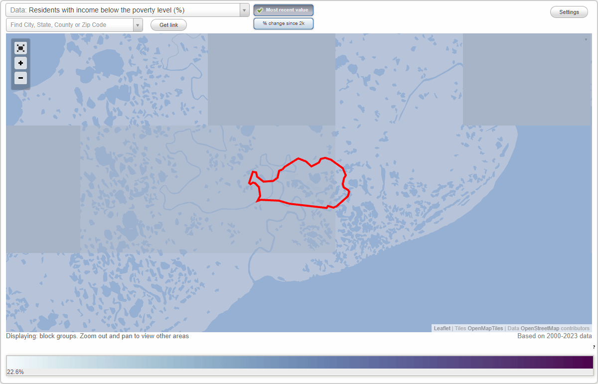 Kongiganak, Alaska (AK) poverty rate data information about poor and