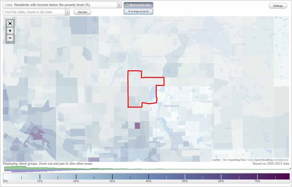 Little Canada, Minnesota (MN) poverty rate data information about poor and