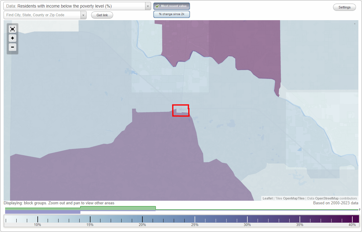 Mayo, Florida (FL) poverty rate data information about poor and low