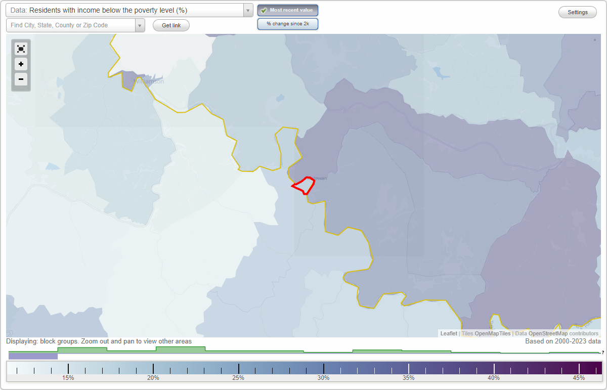 McCarr, Kentucky (KY) poverty rate data information about poor and