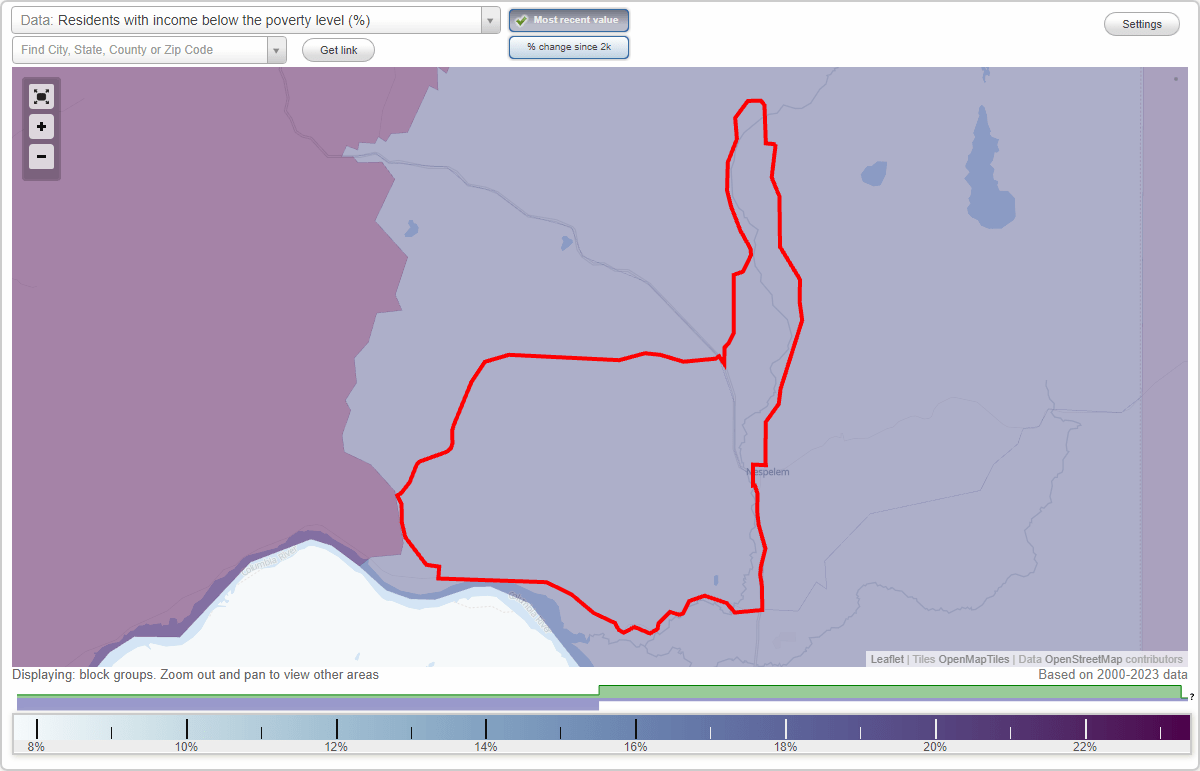 Nespelem Community, Washington (WA) poverty rate data information