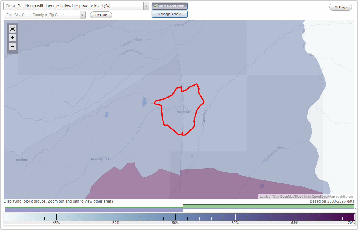 New Mexico (NM) poverty rate data information about poor and