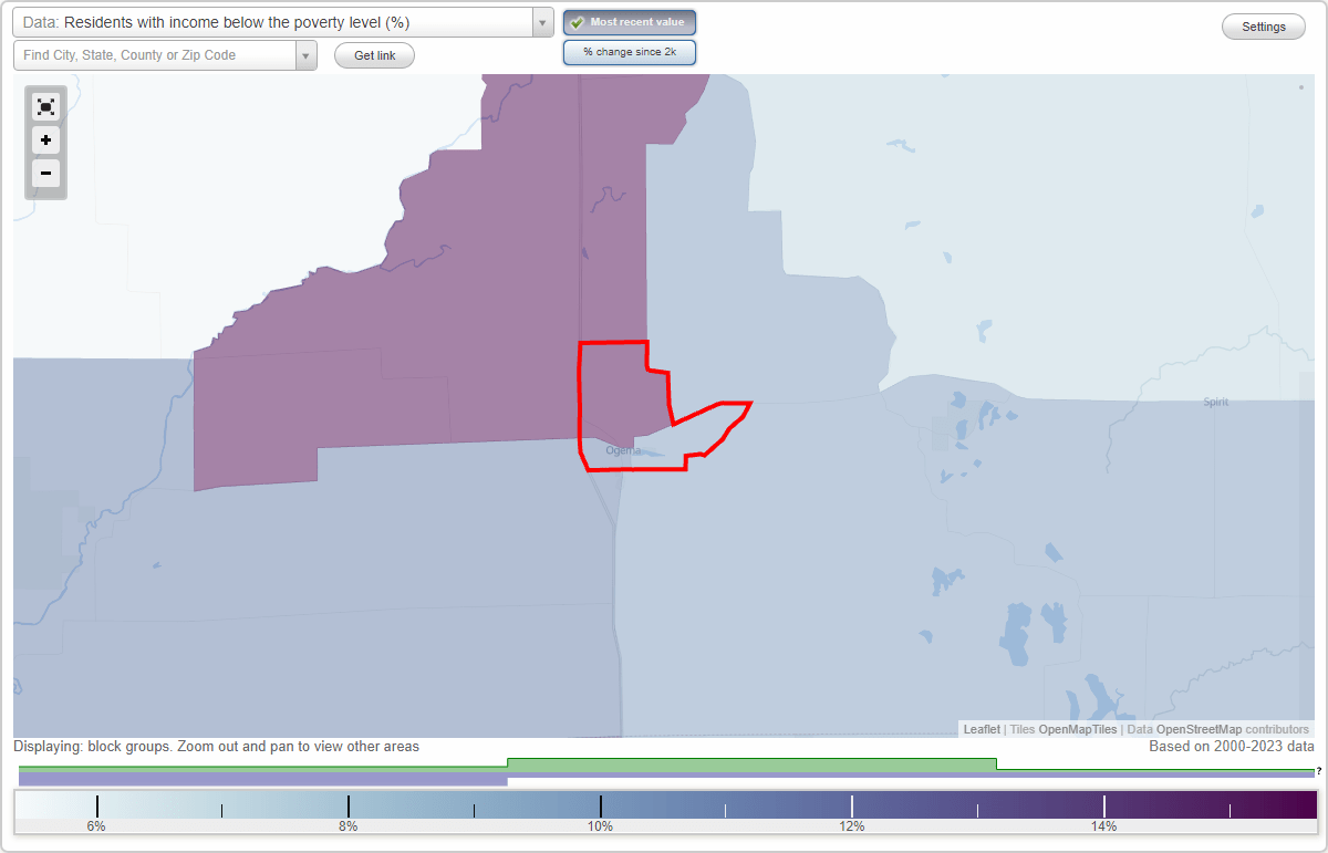 Ogema, Wisconsin (WI) poverty rate data information about poor and residents living