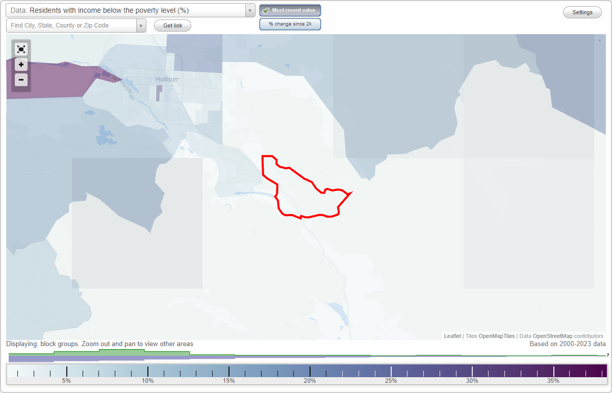 Tres Pinos, California (CA) poverty rate data information about poor