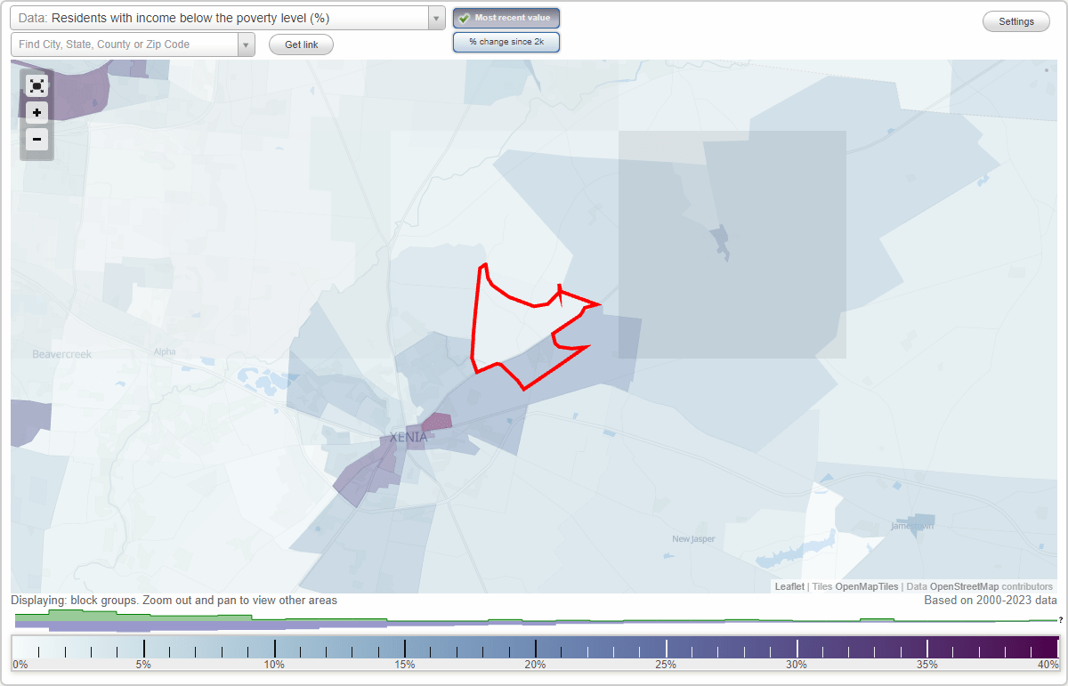 Wilberforce, Ohio (OH) poverty rate data information about poor and