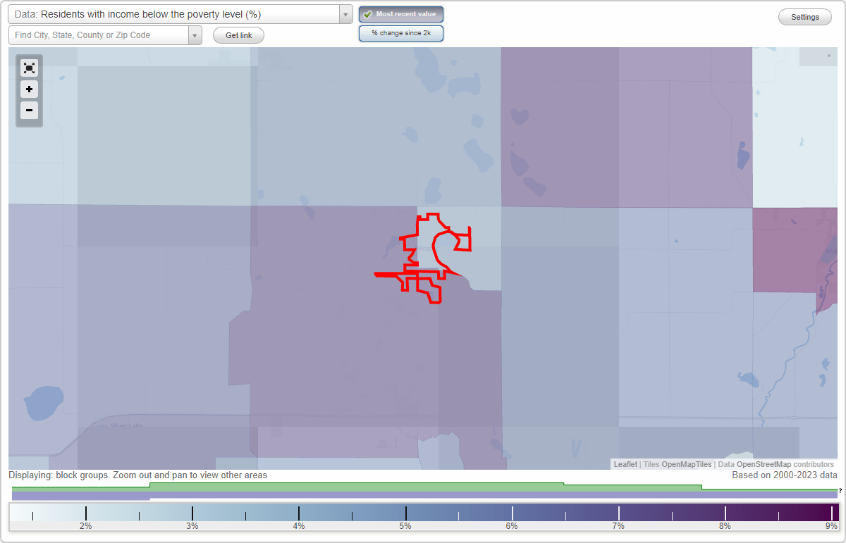 Winsted, Minnesota (MN) poverty rate data information about poor and