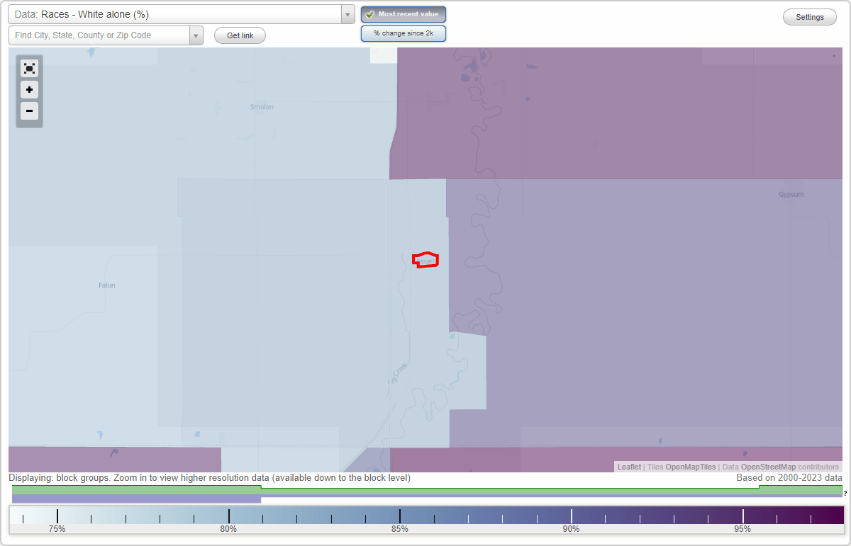 Races in Assaria, Kansas (KS) White, Black, Hispanic, Asian
