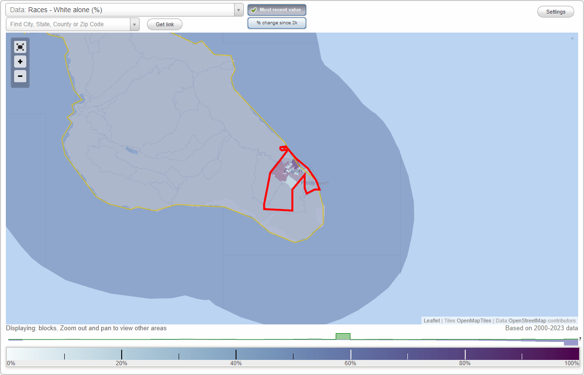 Races in Avalon, California (CA) White, Black, Hispanic, Asian