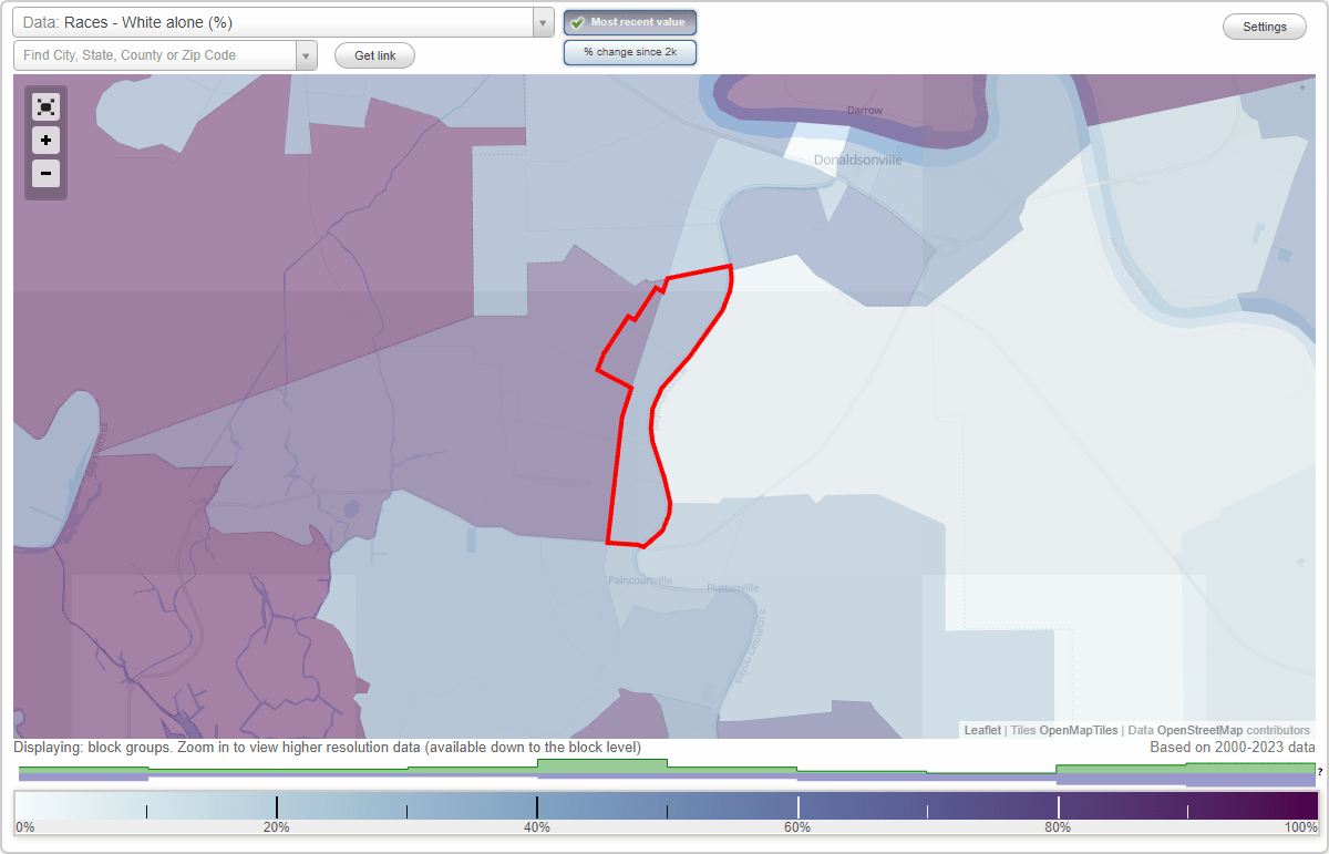 Races in Belle Rose, Louisiana (LA) White, Black, Hispanic, Asian