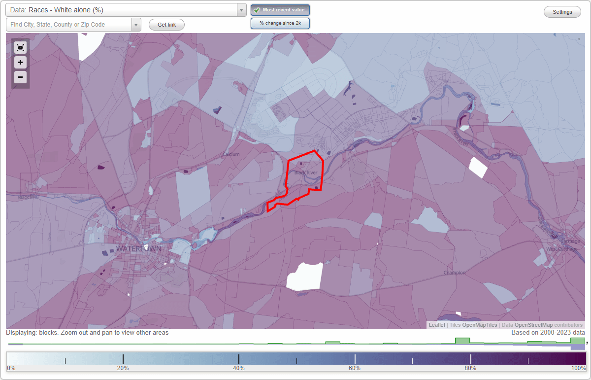 Races in Black River, New York (NY) White, Black, Hispanic, Asian