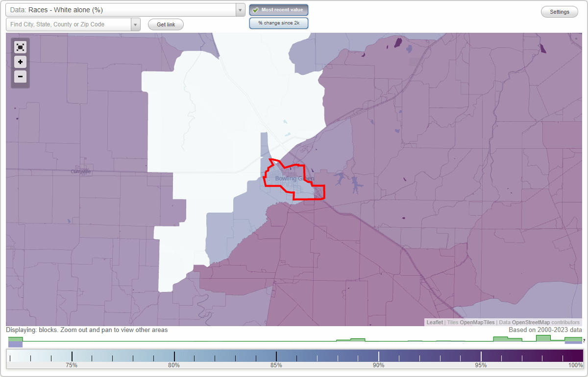 Races in Bowling Green, Missouri (MO) White, Black, Hispanic, Asian