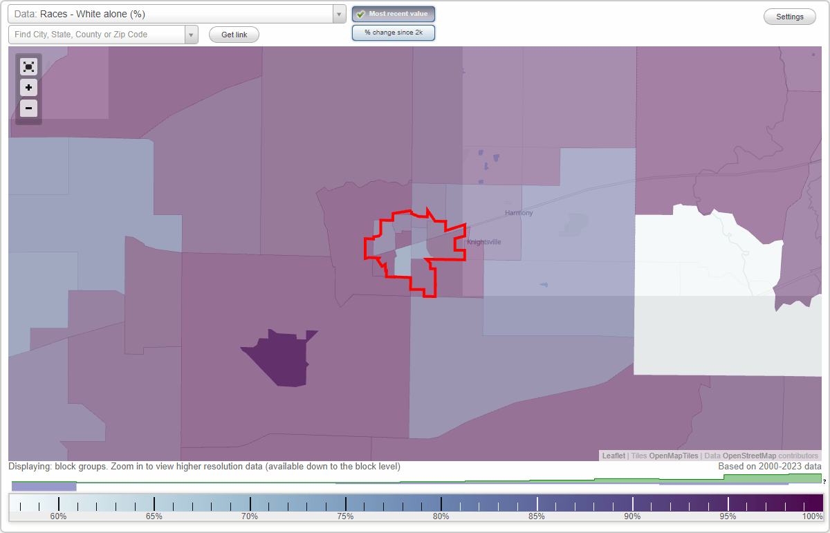 Races in Brazil, Indiana (IN) White, Black, Hispanic, Asian. Ancestries, Foreignborn residents