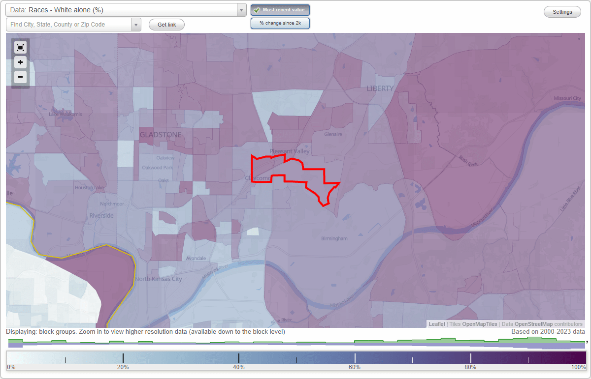 Races in Missouri (MO) White, Black, Hispanic, Asian
