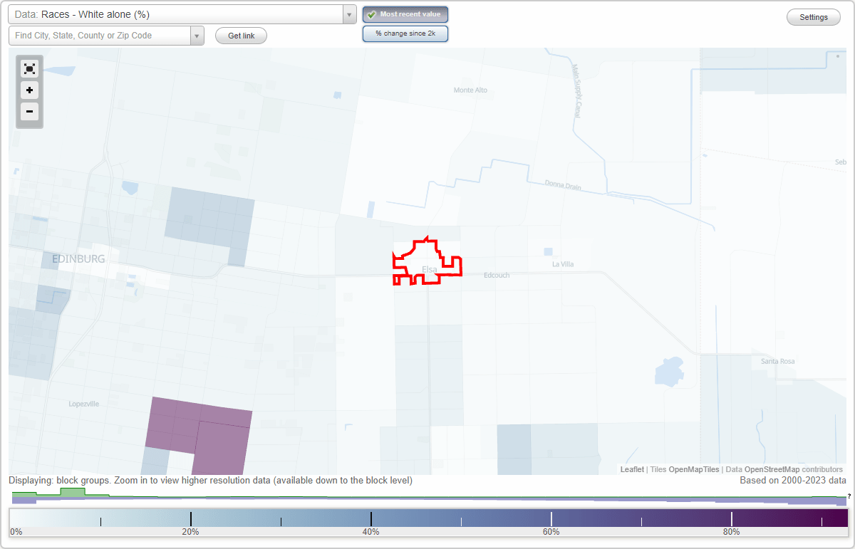 Races in Elsa, Texas (TX) White, Black, Hispanic, Asian. Ancestries