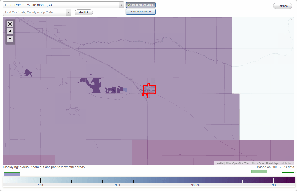 Races in Fessenden, North Dakota (ND) White, Black, Hispanic, Asian