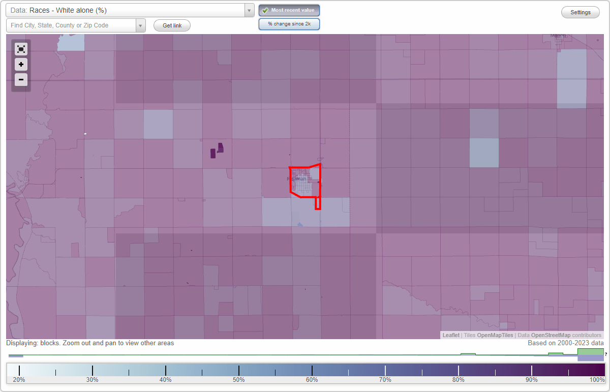 Races in Freeman, South Dakota (SD) White, Black, Hispanic, Asian