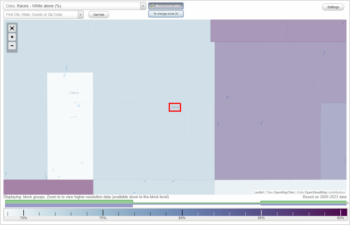 Races in Goltry, Oklahoma (OK) White, Black, Hispanic, Asian