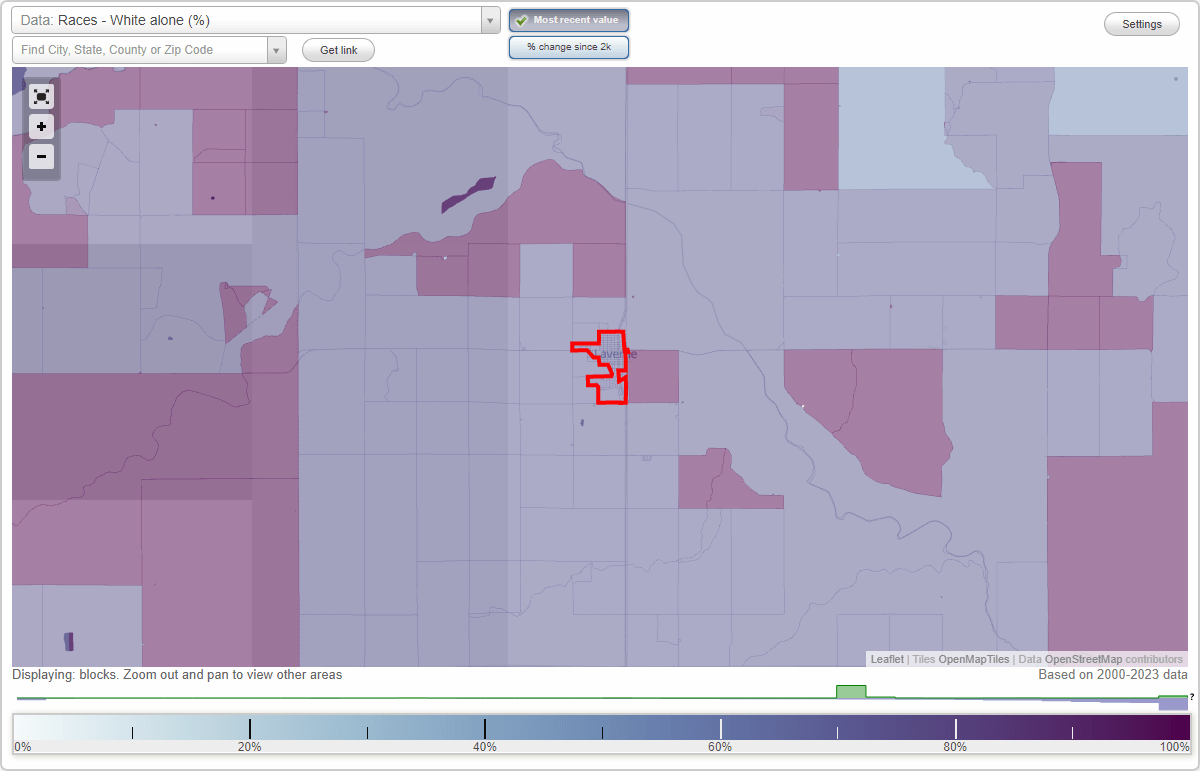 Races in Laverne, Oklahoma (OK) White, Black, Hispanic, Asian