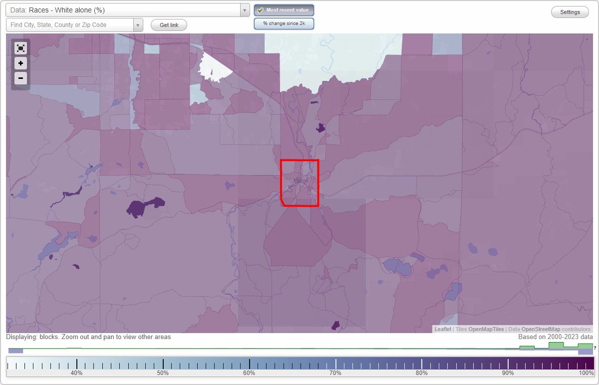 Races in Mellen, Wisconsin (WI) White, Black, Hispanic, Asian