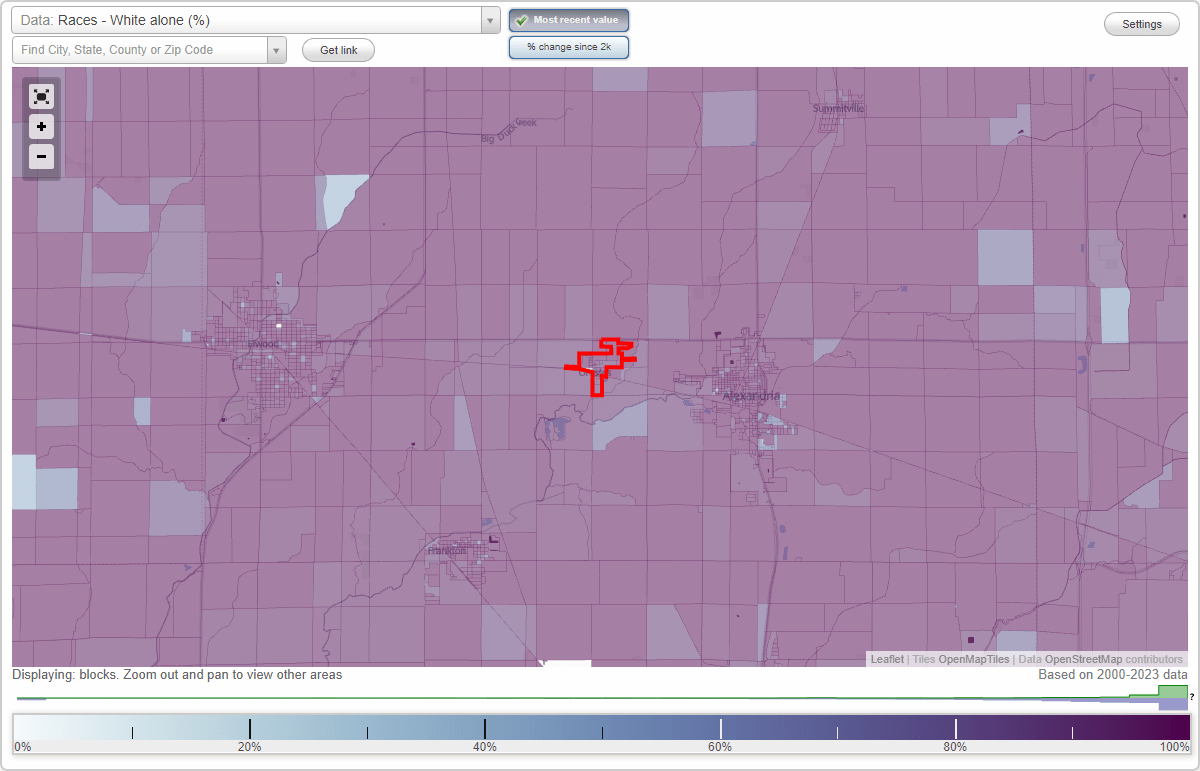 Races in Orestes, Indiana (IN) White, Black, Hispanic, Asian