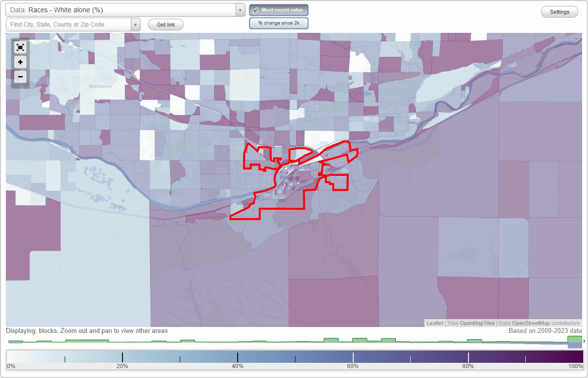 Races in Prosser, Washington (WA) White, Black, Hispanic, Asian